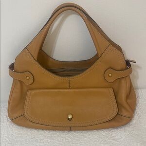 Authentic Tod's Tan Leather Shoulder Bag